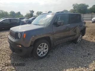 2017 Jeep Renegade Altitude with VIN ZACCJBBB7HPG09824, listed as a Copart auction lot 60273525 with 76,557 mi miles and Salvage title. Bid and sale history available at DreamBid. Image 1.