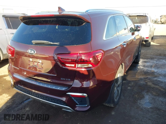 2019 Kia Sorento SX V6 with VIN 5XYPKDA59KG459776, listed as a IAAI auction lot 41602651 with 38,445 mi miles. Bid and sale history available at carsss.com. Image 4.