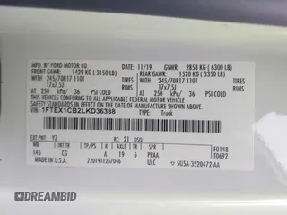 2020 Ford F-150 XL с VIN 1FTEX1CB2LKD36388, выставлен на аукционе IAAI как лот 42157444 с пробегом 227 864 миль миль и . История ставок и продаж доступна на DreamBid. Изображение 9.