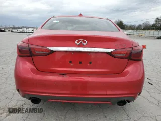 2018 Infiniti Q50 Red Sport 400 with VIN JN1FV7AP5JM460848, listed as a Copart auction lot 49785355 with 88,963 mi miles and Clean Title. Bid and sale history available at carsss.com. Image 6.