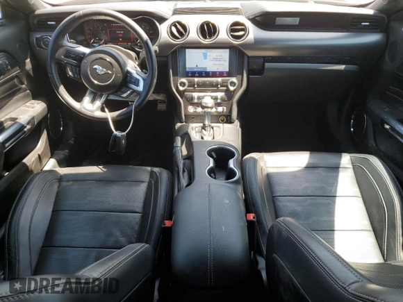 2021 Ford Mustang EcoBoost with VIN 1FA6P8TH7M5150076, listed as a Copart auction lot 59931865 with 27,455 mi miles and Salvage title. Bid and sale history available at DreamBid. Image 8.
