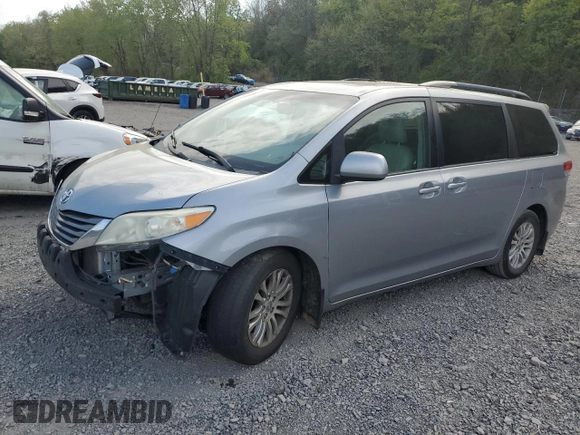 2011 Toyota Sienna XLE AAS with VIN 5TDYK3DC9BS130636, listed as a Copart auction lot 55068225 with 181,025 mi miles and Salvage Title. Bid and sale history available at DreamBid. Image 1.