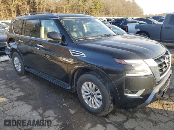 2021 Nissan Armada SV z VIN JN8AY2AD5M9661586, wystawiony jako Copart lot #45348615 z przebiegiem 73 381 mil mil oraz Szkoda całkowita • Salvage title. Historia ofert i sprzedaży dostępna na DreamBid. Obrazek 4.
