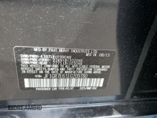 2014 Subaru WRX WRX Premium with VIN JF1GR7E61EG209780, listed as a Copart auction lot 59238524 with 71,191 mi miles and Clean title. Bid and sale history available at DreamBid. Image 12.