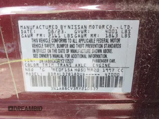 2024 Nissan Sentra SV with VIN 3N1AB8CV3RY210537, listed as a IAAI auction lot 41974918 with 37,714 mi miles. Bid and sale history available at carsss.com. Image 9.