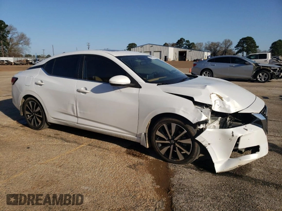2022 Nissan Sentra SV with VIN 3N1AB8CV9NY211024, listed as a Copart auction lot 48975375 with 53,744 mi miles and Salvage Title. Bid and sale history available at carsss.com. Image 4.