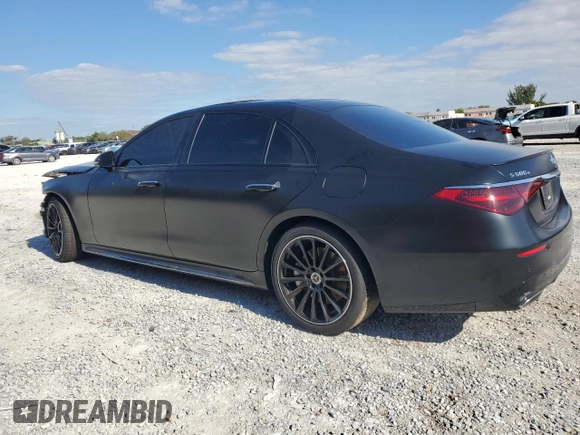 2024 Mercedes-Benz S 580e with VIN W1K6G6KBXRA276299, listed as a Copart auction lot 52619025 with 22,364 mi miles and Salvage Title. Bid and sale history available at DreamBid. Image 2.