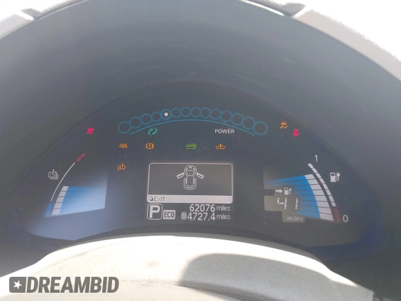 2013 Nissan LEAF SL z VIN 1N4AZ0CP8DC413085, wystawiony jako IAAI lot #42029432 z przebiegiem 62 076 mil mil oraz . Historia ofert i sprzedaży dostępna na DreamBid. Obrazek 7.