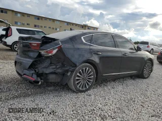 2018 Kia Cadenza Premium with VIN KNALB4J11J5123846, listed as a Copart auction lot 74694454 with 92,063 mi miles and Salvage Title. Bid and sale history available at carsss.com. Image 3.