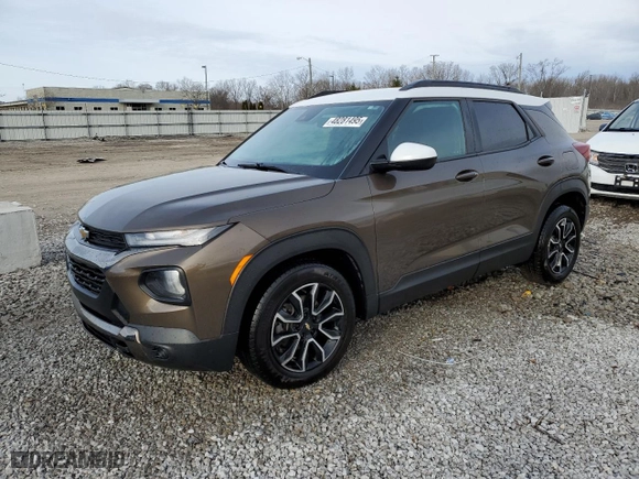 2021 Chevrolet TrailBlazer ACTIV with VIN KL79MVSL4MB016256, listed as a Copart auction lot 48281495 with 82,112 mi miles and Salvage Title. Bid and sale history available at carsss.com. Image 1.