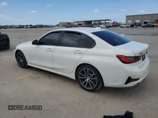 2021 BMW 3 Series 330i with VIN 3MW5R1J08M8B98075, listed as a Copart auction lot 54452025 with 51,191 mi miles and Salvage title. Bid and sale history available at DreamBid. Image 2.
