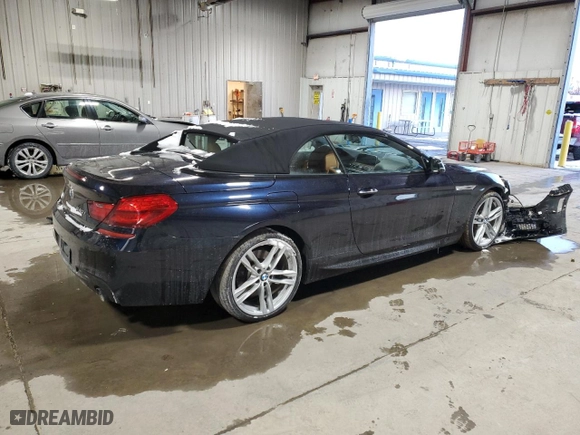 2017 BMW 6 Series 640i with VIN WBA6F1C59HGT83569, listed as a Copart auction lot 88971115 with 0 mi miles and Salvage Title. Bid and sale history available at carsss.com. Image 3.
