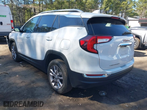 2023 GMC Terrain SLT with VIN 3GKALVEG4PL181622, listed as a IAAI auction lot 41824862 with 46,855 mi miles and . Bid and sale history available at carsss.com. Image 3.
