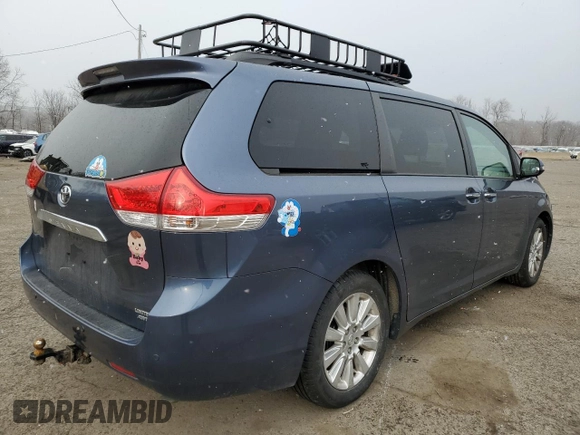 2013 Toyota Sienna XLE with VIN 5TDDK3DC5DS056097, listed as a Copart auction lot 89021805 with Not Provided miles and Salvage Title. Bid and sale history available at DreamBid. Image 3.