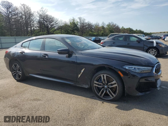 2020 BMW 8 Series 840i with VIN WBAGV4C08LCD84826, listed as a Copart auction lot 53328634 with 36,703 mi miles and Salvage title. Bid and sale history available at DreamBid. Image 4.
