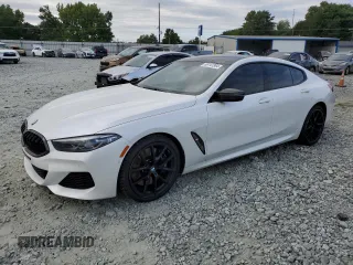2020 BMW 8 Series M850i with VIN WBAGV8C02LCE26317, listed as a Copart auction lot 66147384 with 60,037 mi miles and Salvage Title. Bid and sale history available at carsss.com. Image 1.
