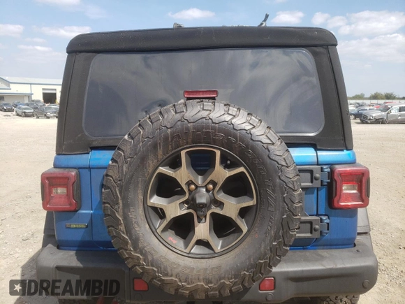 2022 Jeep Wrangler Unlimited Rubicon with VIN 1C4JJXFM7NW237044, listed as a Copart auction lot 68004203 with Not provided miles and Salvage title. Bid and sale history available at DreamBid. Image 6.