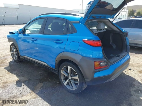 2020 Hyundai Kona Ultimate with VIN KM8K5CA59LU422928, listed as a IAAI auction lot 41882218 with 78,524 mi miles. Bid and sale history available at carsss.com. Image 3.