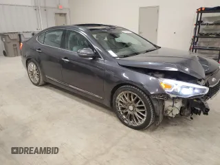2014 Kia Cadenza Premium with VIN KNALN4D70E5165793, listed as a Copart auction lot 82120484 with 75,129 mi miles and Salvage Title. Bid and sale history available at carsss.com. Image 4.