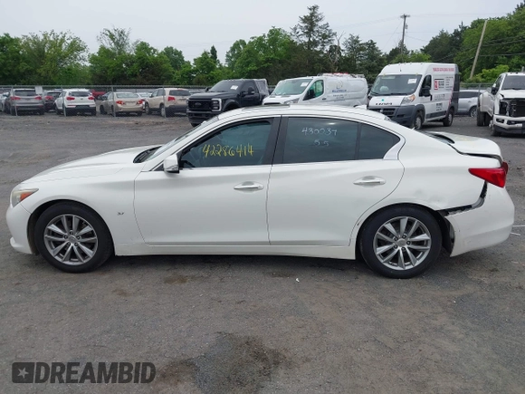 2014 Infiniti Q50 Sport with VIN JN1BV7AP5EM682486, listed as a IAAI auction lot 42286414 with 274,696 mi miles and . Bid and sale history available at DreamBid. Image 14.