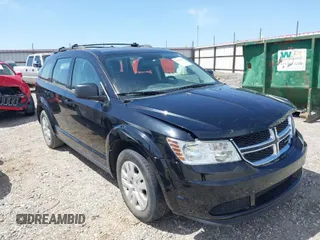 2015 Dodge Journey American Value Pkg with VIN 3C4PDCAB6FT700458, listed as a IAAI auction lot 41814859 with 131,870 mi miles. Bid and sale history available at carsss.com. Image 1.