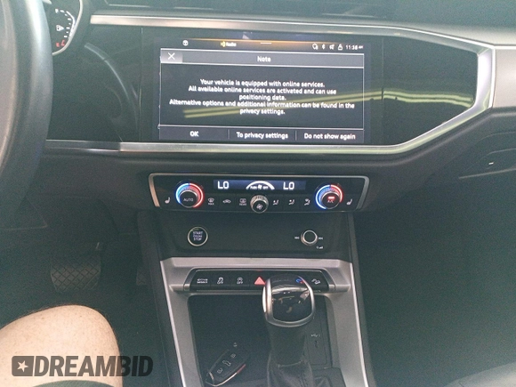 2023 Audi Q3 S line Premium with VIN WA1DECF34P1100929, listed as a IAAI auction lot 42789881 with 52,586 mi miles and . Bid and sale history available at DreamBid. Image 8.