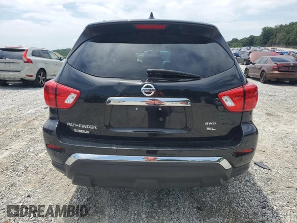 2019 Nissan Pathfinder SV with VIN 5N1DR2MM9KC629317, listed as a Copart auction lot 58920105 with 59,934 mi miles and Salvage title. Bid and sale history available at DreamBid. Image 6.