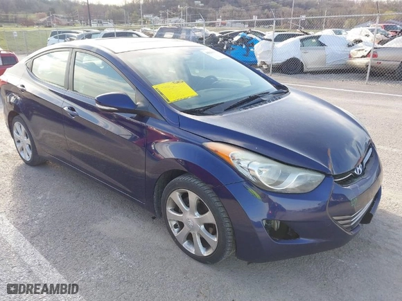 2012 Hyundai Elantra Limited with VIN 5NPDH4AE7CH094753, listed as a IAAI auction lot 41823193 with 177,753 mi miles. Bid and sale history available at carsss.com. Image 1.
