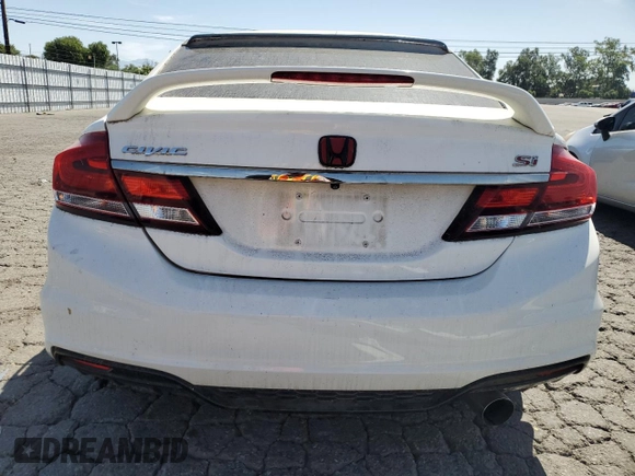 2015 Honda Civic Si with VIN 2HGFB6E50FH703552, listed as a Copart auction lot 57911915 with 104,489 mi miles and Salvage title. Bid and sale history available at DreamBid. Image 6.