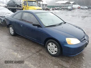 2003 Honda Civic LX with VIN 1HGEM22593L053072, listed as a IAAI auction lot 41555062 with 267,613 mi miles. Bid and sale history available at carsss.com. Image 1.