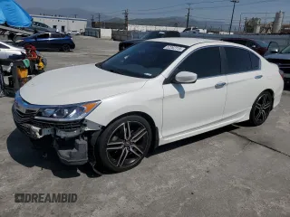 2017 Honda Accord Sedan Sport with VIN 1HGCR2F59HA205812, listed as a Copart auction lot 52262115 with 121,214 mi miles and Salvage Title. Bid and sale history available at carsss.com. Image 1.