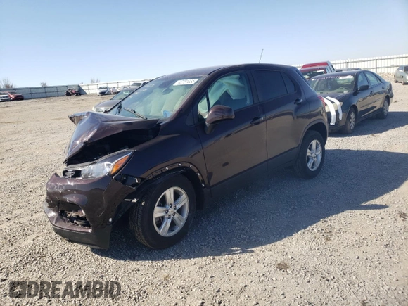 2020 Chevrolet Trax LS z VIN KL7CJKSB6LB341851, wystawiony jako Copart lot #48791035 z przebiegiem Nie podano mil oraz Szkoda całkowita • Salvage title. Historia ofert i sprzedaży dostępna na DreamBid. Obrazek 1.
