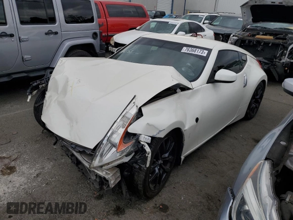 2015 Nissan 370Z with VIN JN1AZ4EH8FM442819, listed as a Copart auction lot 76368173 with 0 mi miles. Bid and sale history available at carsss.com. Image 1.