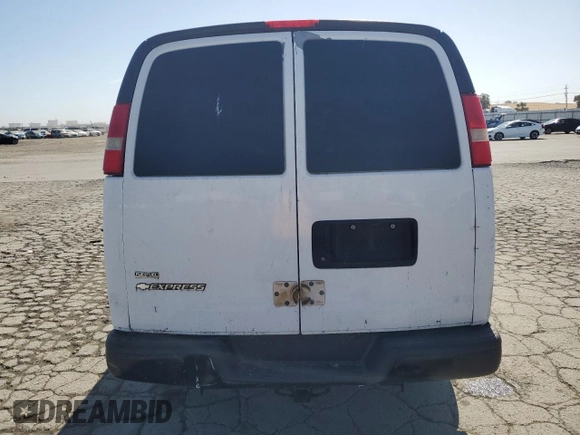 2010 Chevrolet Express Cargo Van with VIN 1GCZGFBA6A1171066, listed as a Copart auction lot 54843185 with 501,631 mi miles and Clean Title. Bid and sale history available at carsss.com. Image 6.