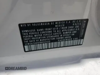 2015 Volkswagen Golf SEL z VIN 3VW2A7AU8FM082420, wystawiony jako Copart lot #46186435 z przebiegiem 96 878 mil mil oraz Szkoda całkowita • Salvage title. Historia ofert i sprzedaży dostępna na DreamBid. Obrazek 13.