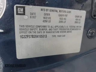 2008 Pontiac G6 1SV Value Leader z VIN 1G2ZF57B284105013, wystawiony jako IAAI lot #42183238 z przebiegiem 162 960 mil mil oraz . Historia ofert i sprzedaży dostępna na DreamBid. Obrazek 9.