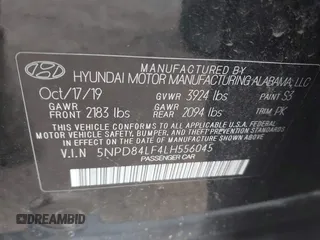2020 Hyundai Elantra Value Edition z VIN 5NPD84LF4LH556045, wystawiony jako IAAI lot #40319328 z przebiegiem 94 486 mil mil oraz . Historia ofert i sprzedaży dostępna na DreamBid. Obrazek 9.