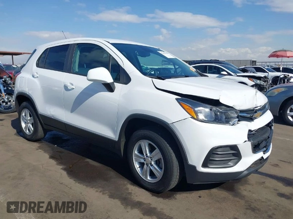2019 Chevrolet Trax LS with VIN 3GNCJNSB9KL357213, listed as a IAAI auction lot 41437858 with 74,589 mi miles. Bid and sale history available at carsss.com. Image 1.