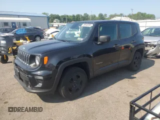 2019 Jeep Renegade Upland z VIN ZACNJBAB6KPJ80285, wystawiony jako Copart lot #59546095 z przebiegiem 109 657 mil mil oraz Szkoda całkowita • Salvage title. Historia ofert i sprzedaży dostępna na DreamBid. Obrazek 1.