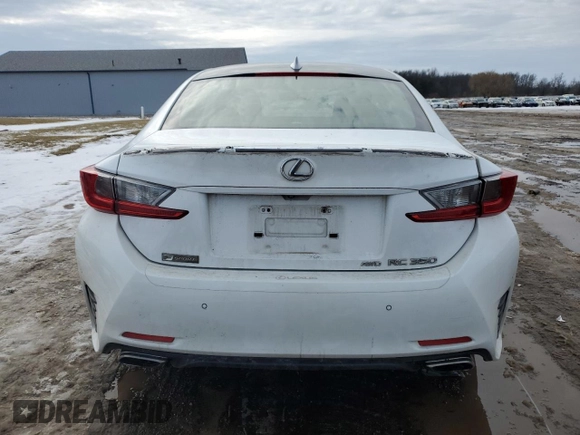 2017 Lexus RC 350 with VIN JTHSE5BC1H5007504, listed as a Copart auction lot 46390685 with 98,959 mi miles and Salvage title. Bid and sale history available at DreamBid. Image 6.