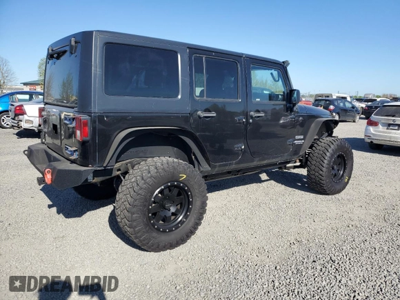 2014 Jeep Wrangler Unlimited Sport with VIN 1C4BJWDG1EL308834, listed as a Copart auction lot 53710065 with 127,612 mi miles and Clean Title. Bid and sale history available at DreamBid. Image 3.