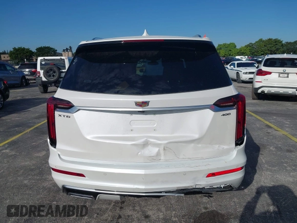 2025 Cadillac XT6 FWD Premium Luxury with VIN 1GYKPCRS9SZ122102, listed as a IAAI auction lot 41677275 with 4,227 mi miles. Bid and sale history available at carsss.com. Image 6.