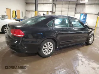 2014 Volkswagen Passat S with VIN 1VWAT7A39EC079877, listed as a Copart auction lot 64718995 with 93,591 mi miles and Salvage title. Bid and sale history available at DreamBid. Image 3.
