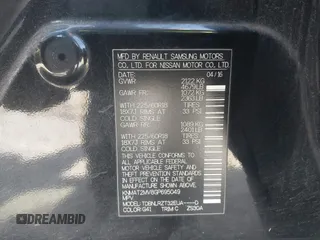 2016 Nissan Rogue SV with VIN KNMAT2MV8GP695049, listed as a IAAI auction lot 41826587 with 220,507 mi miles. Bid and sale history available at carsss.com. Image 9.