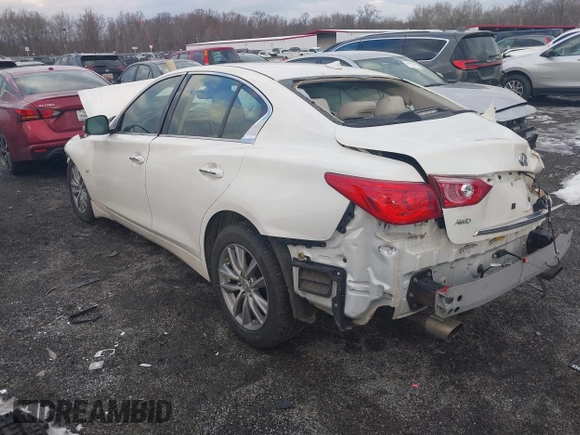 2014 Infiniti Q50 Sport with VIN JN1BV7AR8EM688686, listed as a IAAI auction lot 41310491 with 147,536 mi miles and . Bid and sale history available at DreamBid. Image 3.