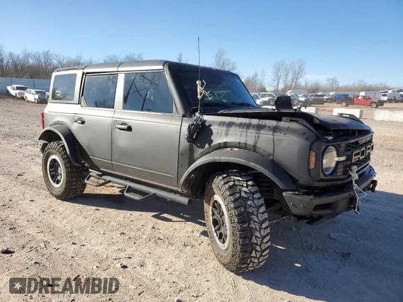 2021 Ford Bronco with VIN 1FMEE5DH0MLA77066, listed as a Copart auction lot 87551145 with 62,610 mi miles and Salvage title. Bid and sale history available at DreamBid. Image 4.