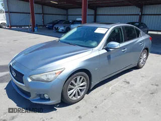 2014 Infiniti Q50 Premium with VIN JN1BV7AP0EM676949, listed as a IAAI auction lot 42684403 with 186,135 mi miles and . Bid and sale history available at DreamBid. Image 2.