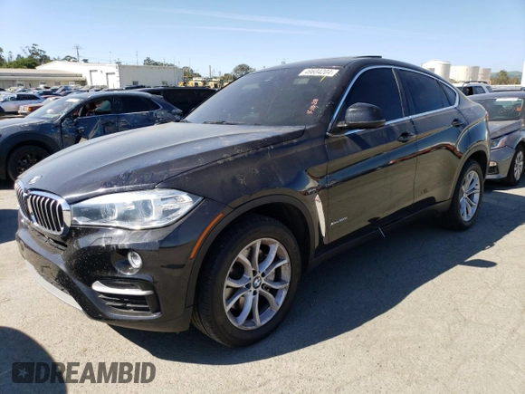 2015 BMW X6 xDrive50i with VIN 5UXKU6C53F0F94035, listed as a Copart auction lot 49604204 with 122,910 mi miles and Salvage Title. Bid and sale history available at carsss.com. Image 1.