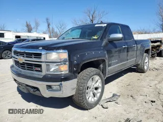 2014 Chevrolet Silverado 1500 LT with VIN 1GCVKREH8EZ145180, listed as a Copart auction lot 47028785 with 218,881 mi miles and Salvage Title. Bid and sale history available at DreamBid. Image 1.
