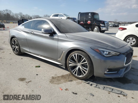 2018 Infiniti Q60 Luxe with VIN JN1EV7EL2JM392754, listed as a Copart auction lot 42590865 with 121,657 mi miles and Salvage Title. Bid and sale history available at DreamBid. Image 4.